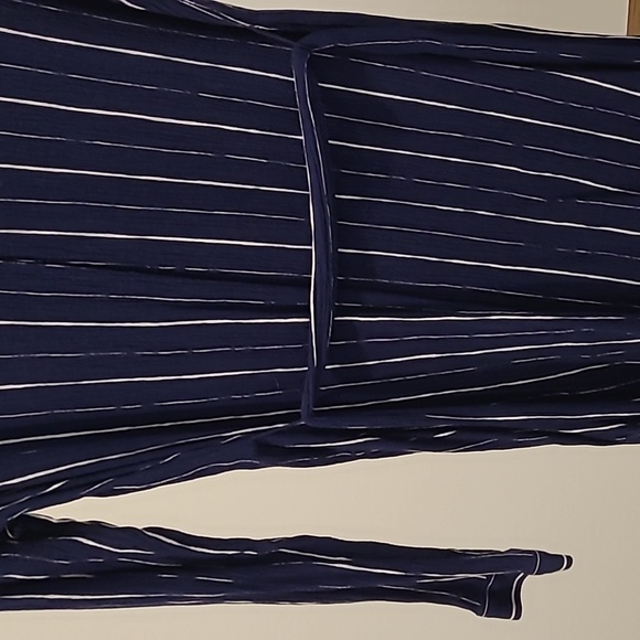 Navy Blue Striped Dress - Picture 4 of 6